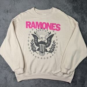 American Eagle Ramones Oversized Sweatshirt Adult XL SERIOUSLY LIVED IN Knit